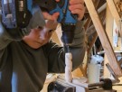 Borre hull i det ferdige håndtaket.  thumbnail