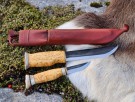  Dobbelkniv -  Samekniv og allround kniv - Fjellbjørk - Rask levering med gravering thumbnail