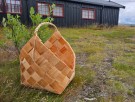 Vedkurv  Flettet treverk - Rask levering.  thumbnail