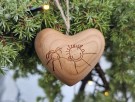 Tre-hjerte. - Rask levering med gravering thumbnail