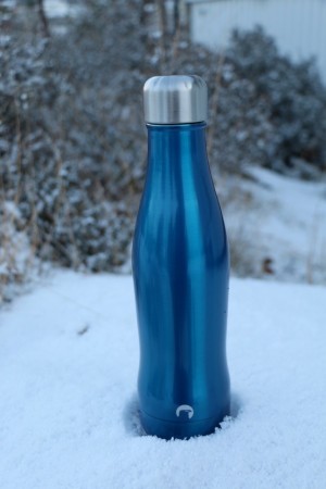 CURVE Termoflaske - Blank havblå - BEST I TEST! Rask levering med gravering