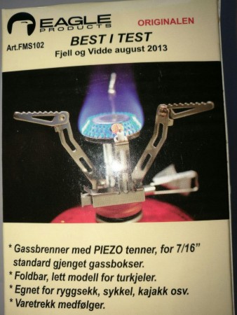 Foldbar gassbrenner m/piezo