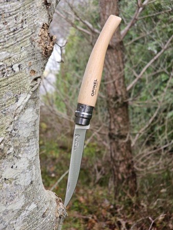  Opinel Lommekniv Trehvit, N°10f - rask levering med gravering