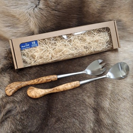 Salat bestikk - Fjellbjørk - Rask levering med personlig gravering