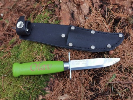 BARN Speiderkniv , Morakniv Scout 39 Safe Fashion - Grønn