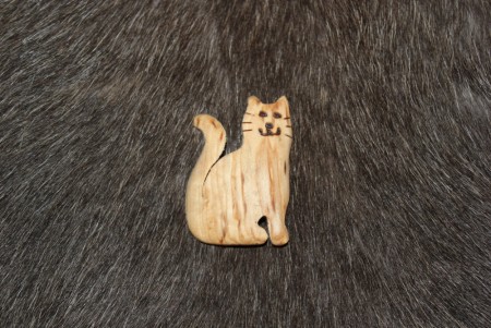 Wood Jewel - Magnet Katt