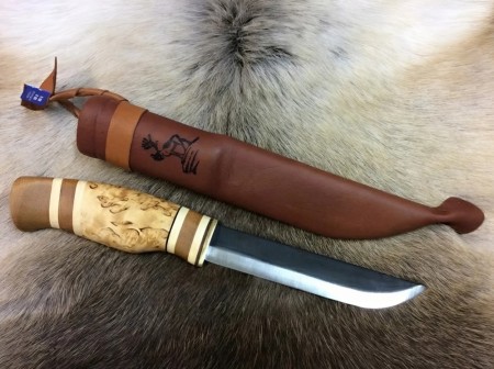 Jaktkniv - Villgås - Fjellbjørk , Rask levering med gravering