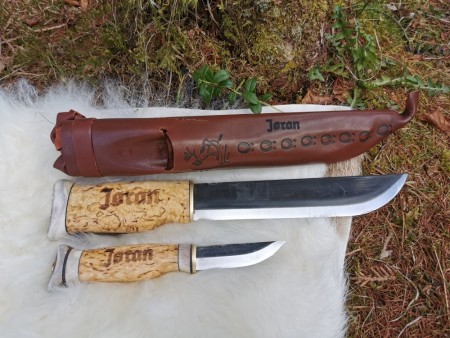  Dobbelkniv -  Samekniv og allround kniv - Wood Jewel - Rask levering med gravering