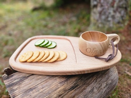 Turbrikke / fat med spor - 35cm - Rask levering med gravering