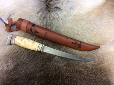 Fiskekniv - Wood Jewel - rask levering med gravering