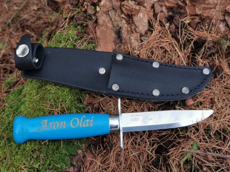 BARN Speiderkniv, Morakniv Scout 39 Safe Fashion - Blå