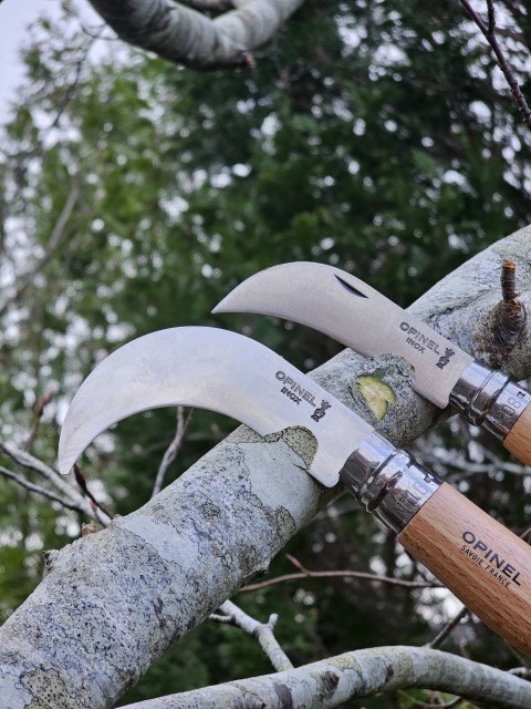 Her avbildet med vår andre OPINEL hagekniv